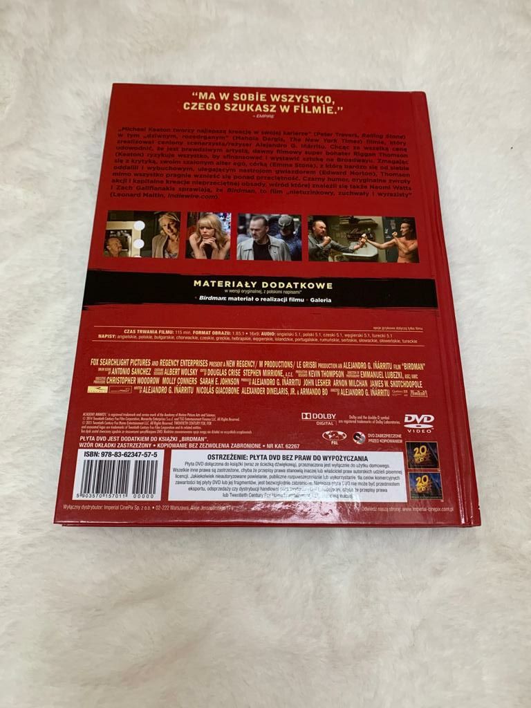 DVD Birdman. Film z Michaelem Keatonem. 4 Oskary!