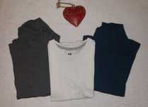 Lote 3 peças - t-shirt e camisolas gola alta H&M