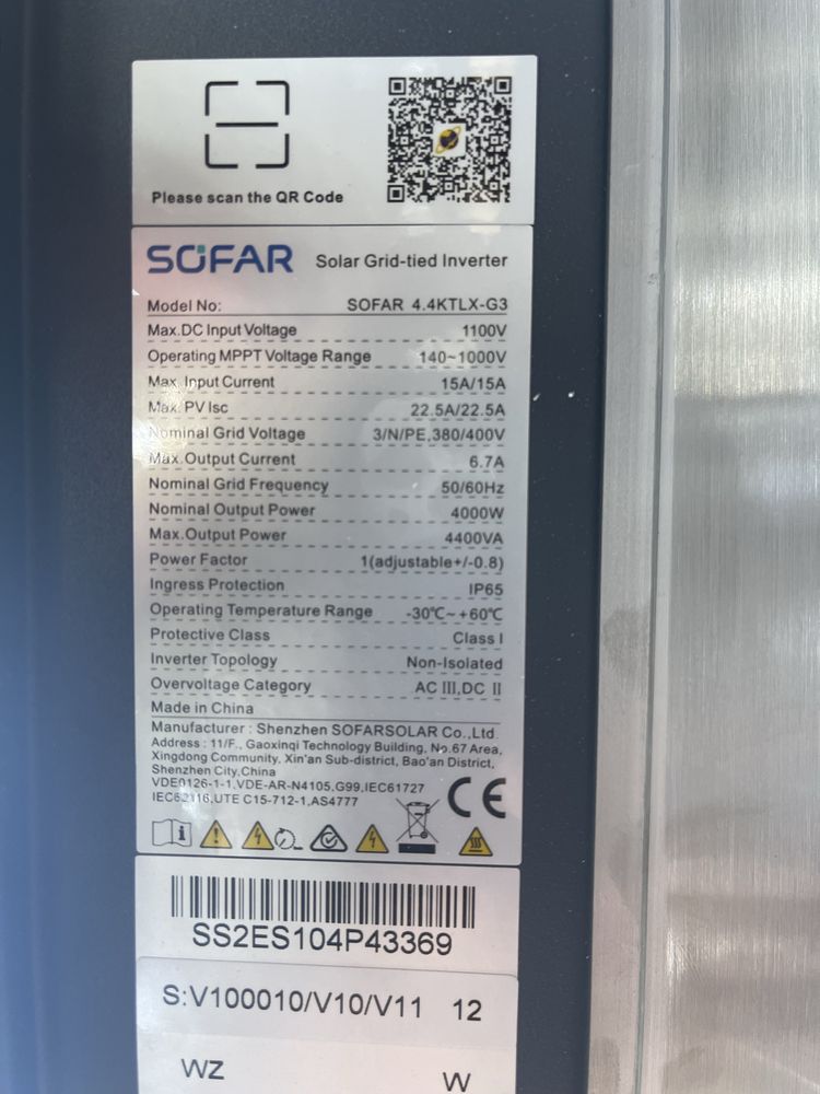 Falownik Sofar 4.4KTLX-G3