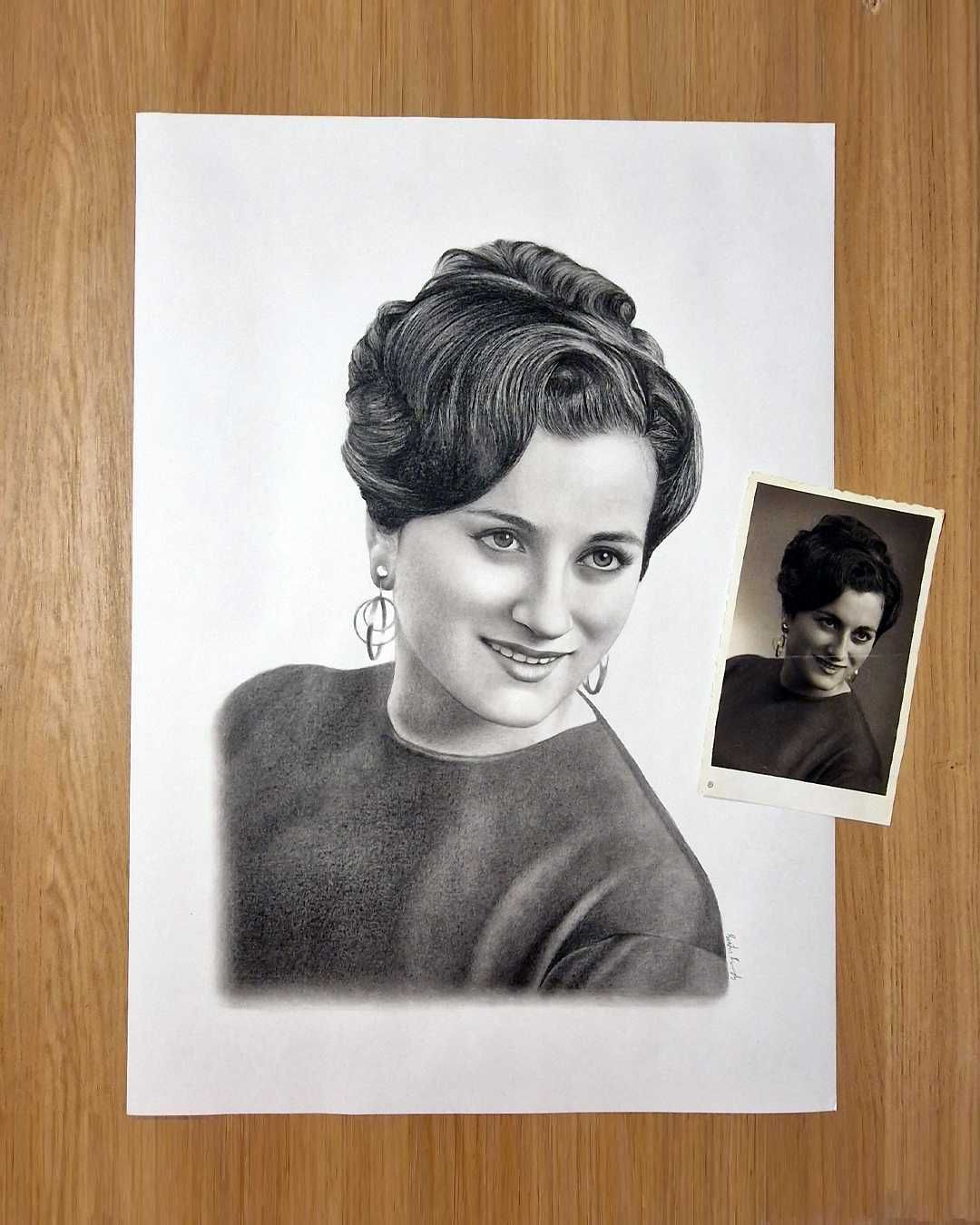Retratos Personalizados a Lápis – Pessoas ou Animais