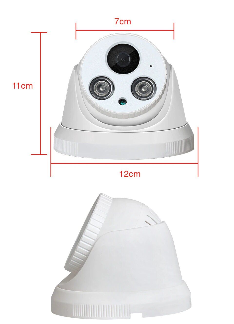 IP камера 3Mp пластик 2 LED XM535+SC3335 2,8 PoE mic