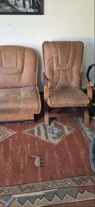 Komplet wypoczynkowy 2+1, z funkcją spania, stan b.dobry !