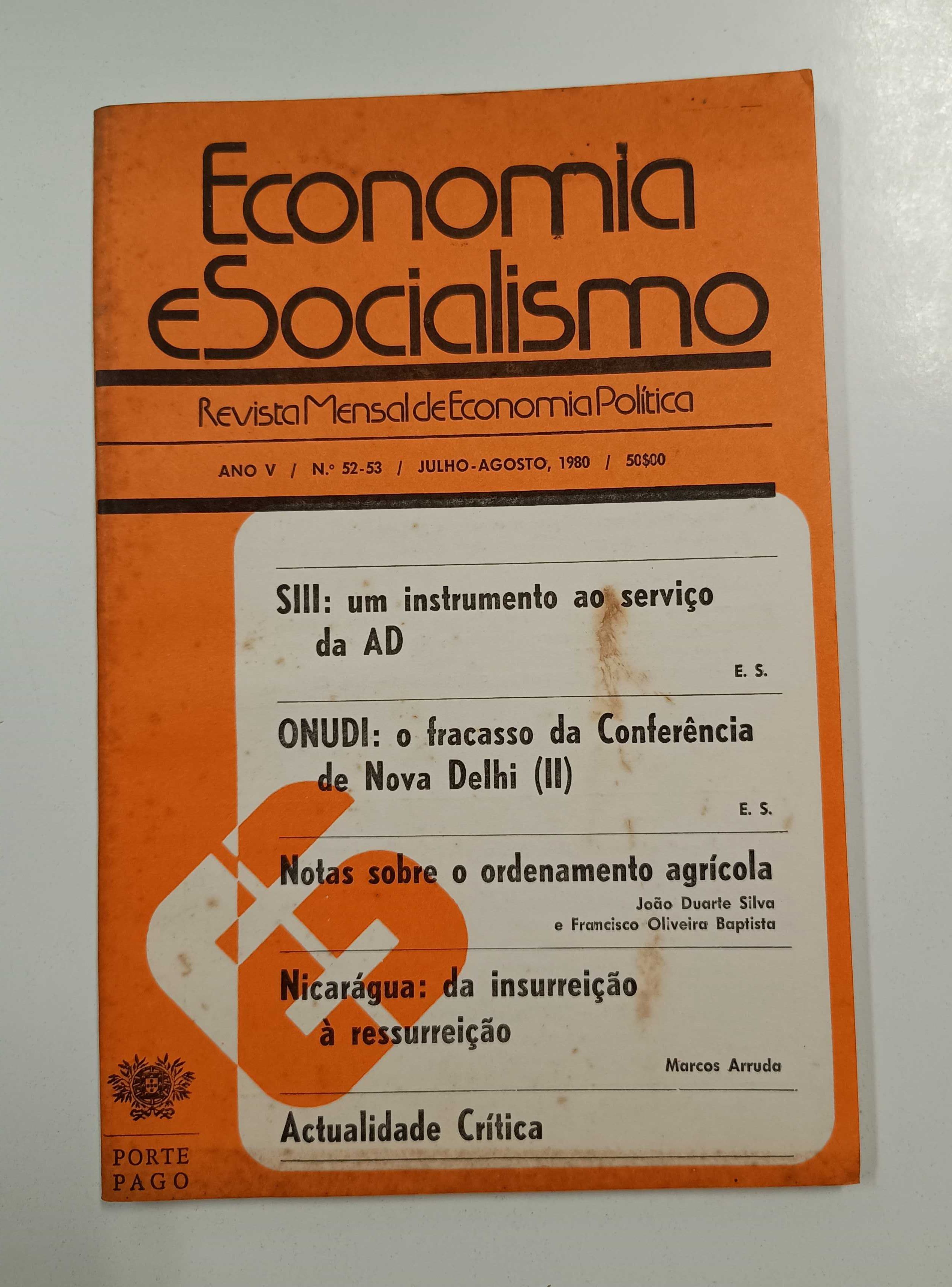 Economia e Socialismo: Revista Mensal de Economia Política, n° 52-53