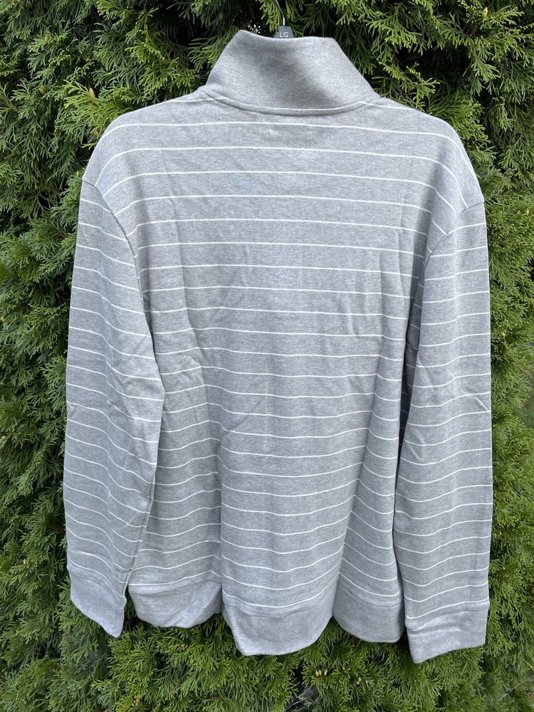 Кофта calvin klein реглан (ck 1/2 zip grey stripe ) c америки L,XL