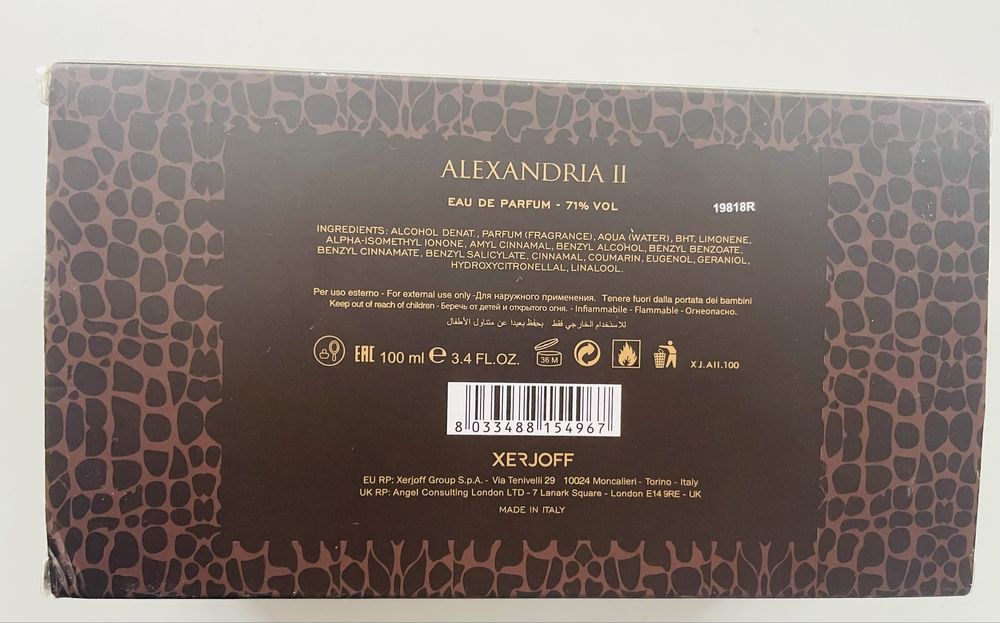 Xerjoff Alexandria II EDP 100ml posiadam dowod zakupu