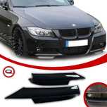 BMW E90 E91 Splitterki Dokładki Przedniego Zderzaka Flapsy Czarny Poły