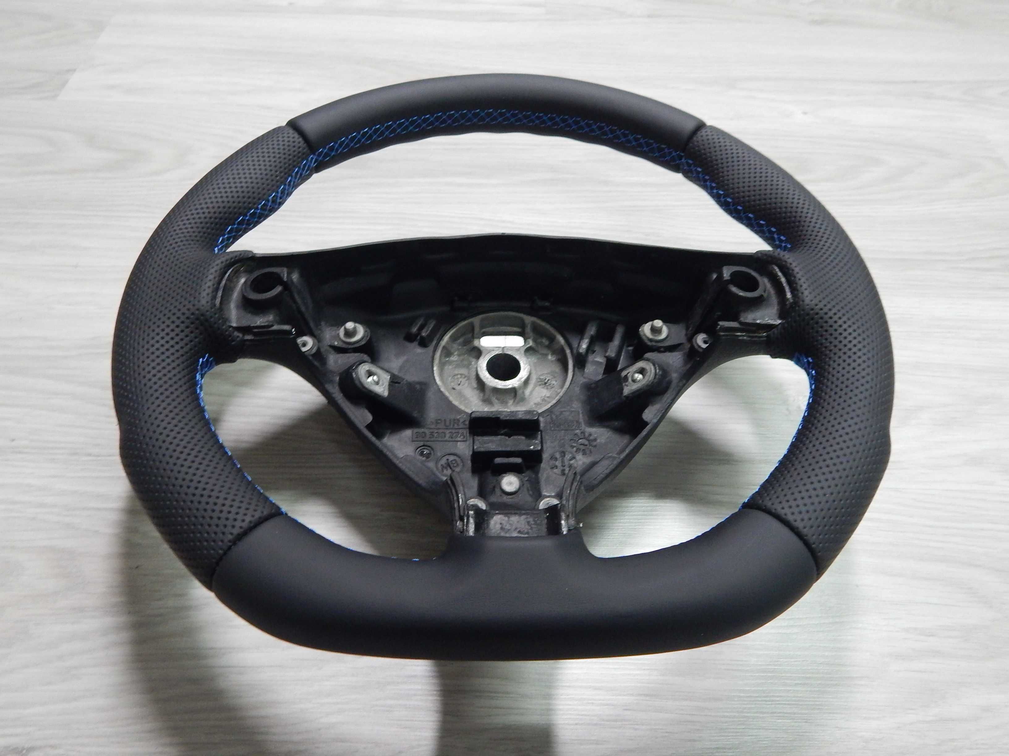 Opel Astra G II Zafira A - kierownica - nowa skóra sport niebieska nić