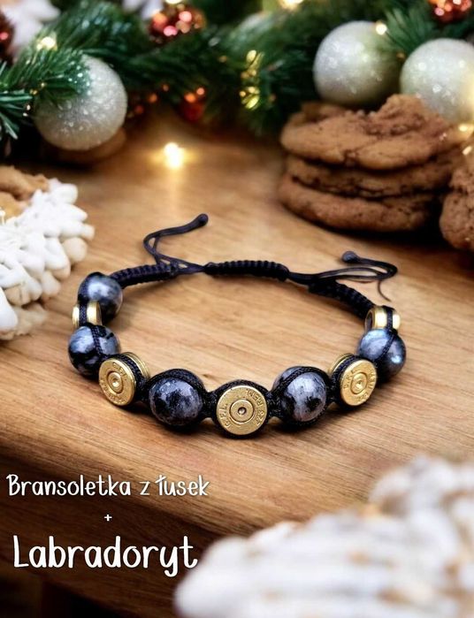 Bransoletka z łusek + kamienie naturalne ! Wyjątkowy prezent na święta