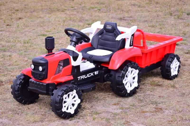 Mega Traktor dla dziecka, Przyczepka auto na akumulator HIT  Pilot