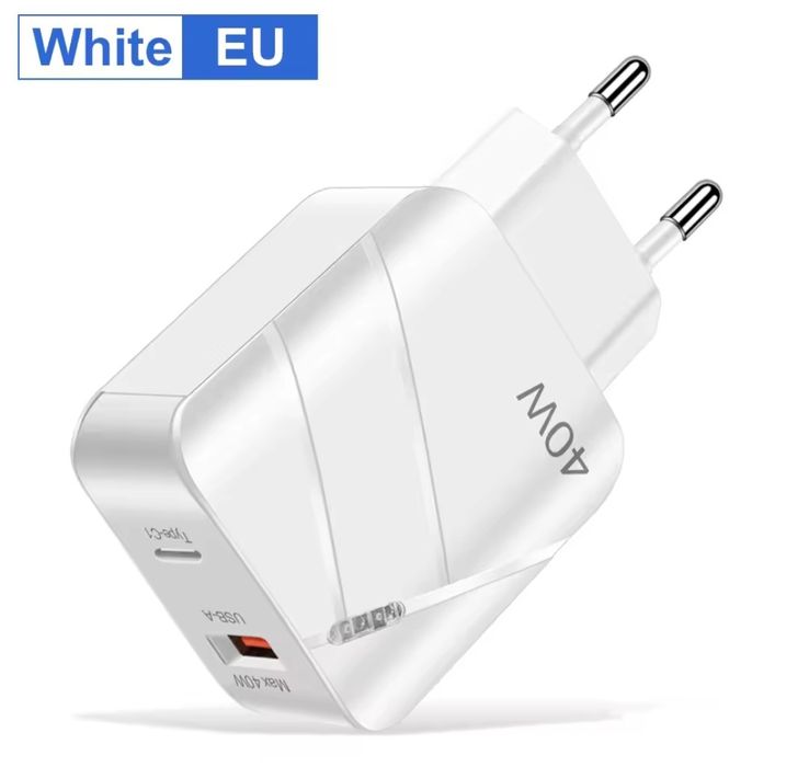 Блок живлення швидкої зарядки 40 Вт USB / Type C