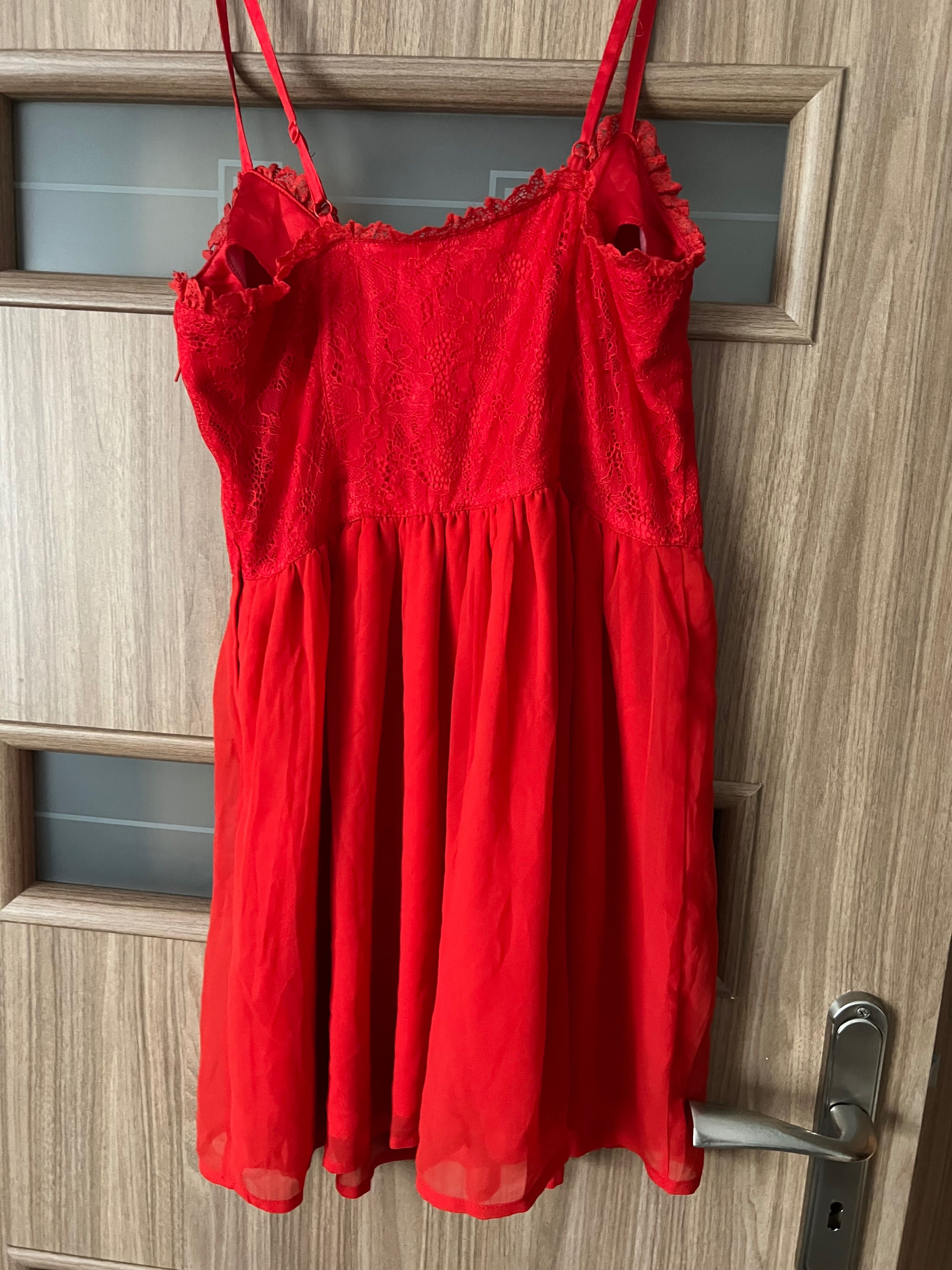 Czerwona sukienka H&M 38
