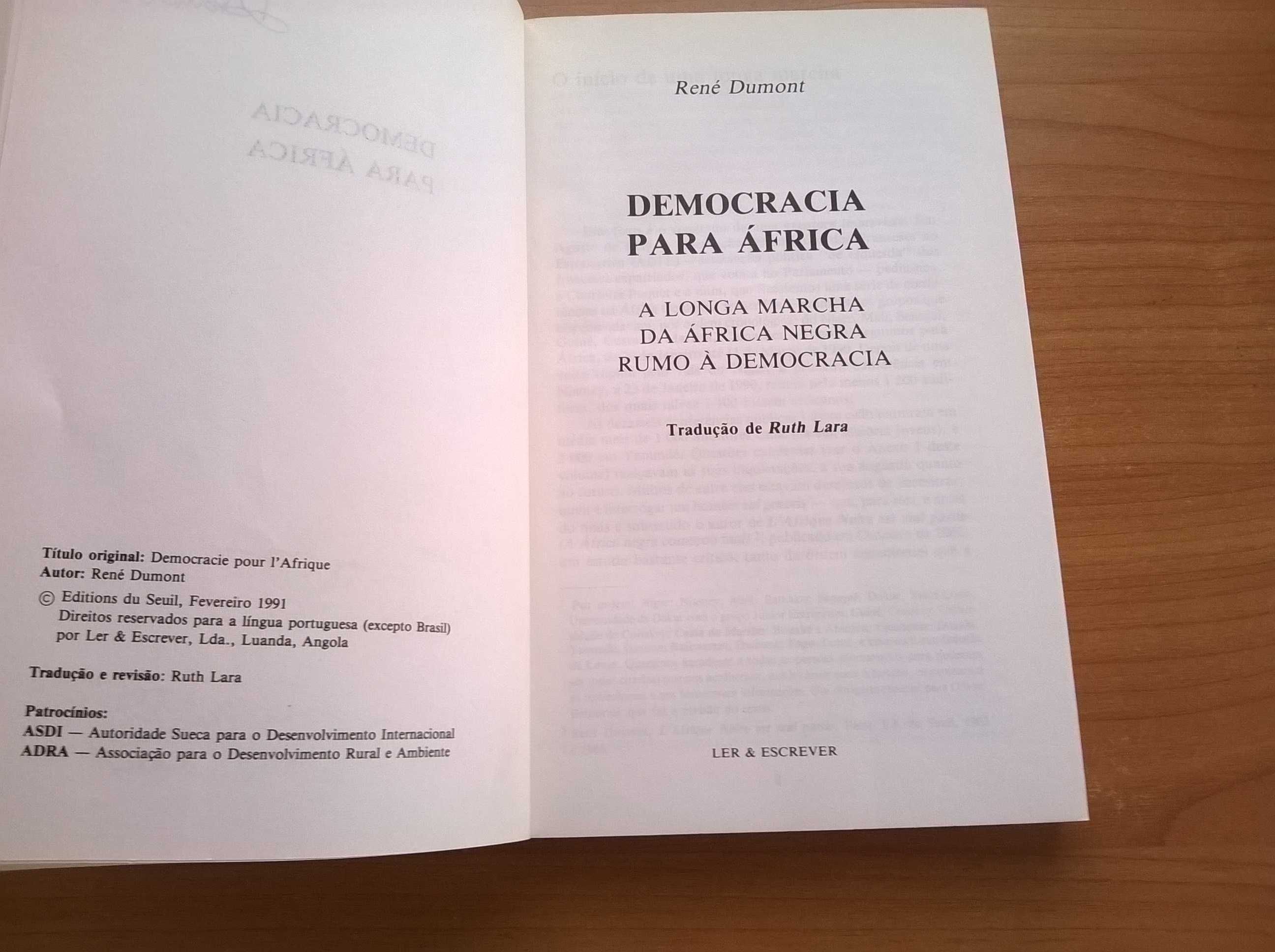 Democracia para África - René Dumont
