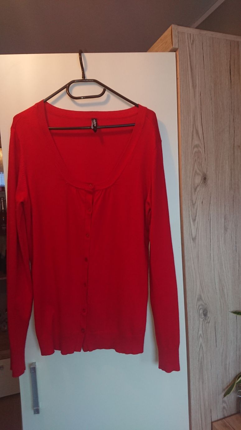 Sweter czerwony damski