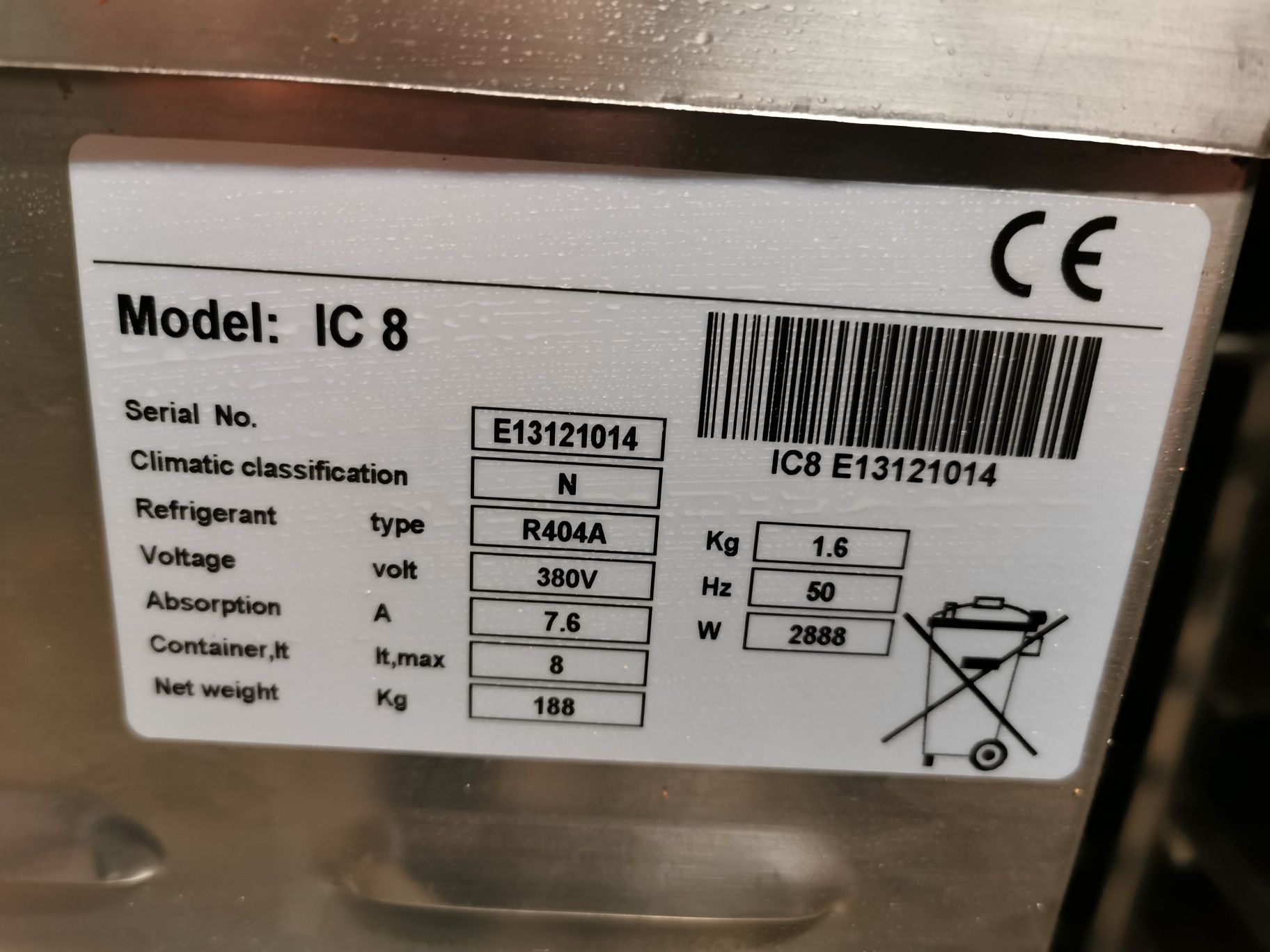 Frezer maszyna do lodow IC8