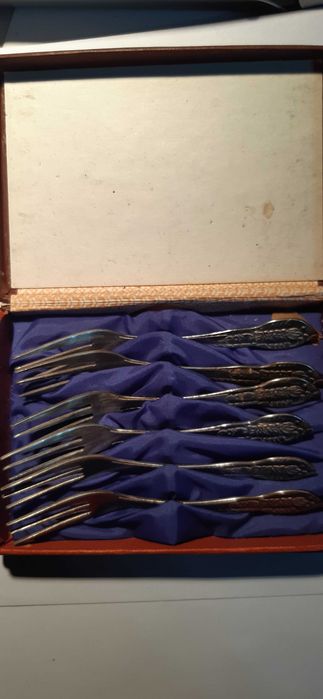 zestaw stare widelczyki prl 6 sztuk