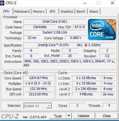 Комплект Intel i5 661+ Gigabyte GA-P55-UD3L+ 4 gb ddr3