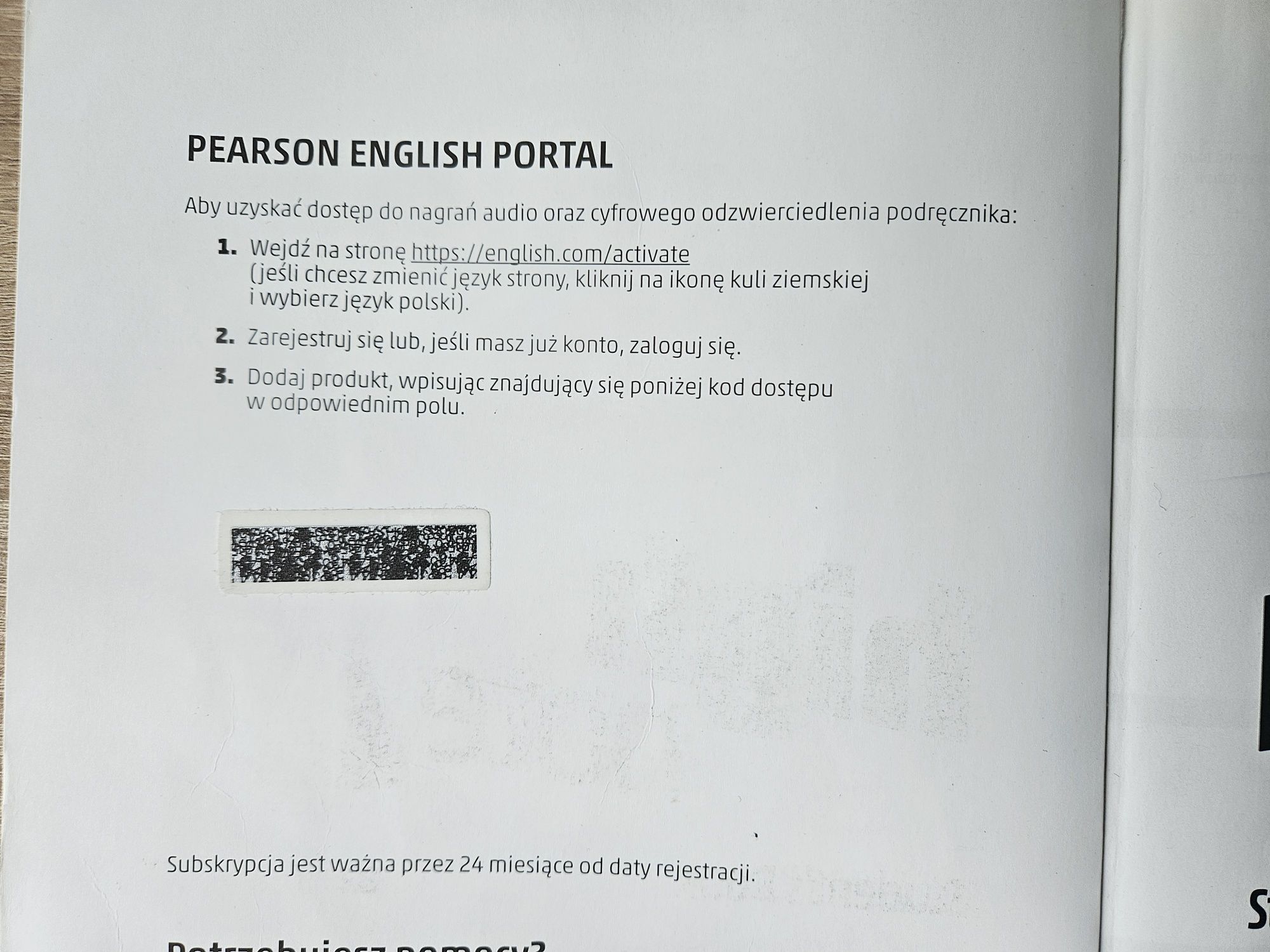Podręcznik i zeszyt ćwiczeń z płytą CD i kodem High note 4