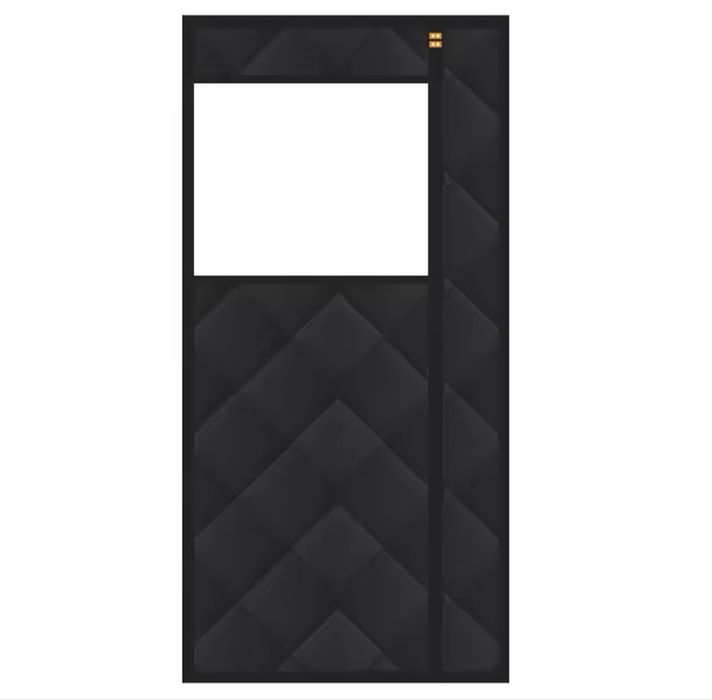 Zasłona do drzwi termiczna izolacja z okienkiem okno zima 110x210