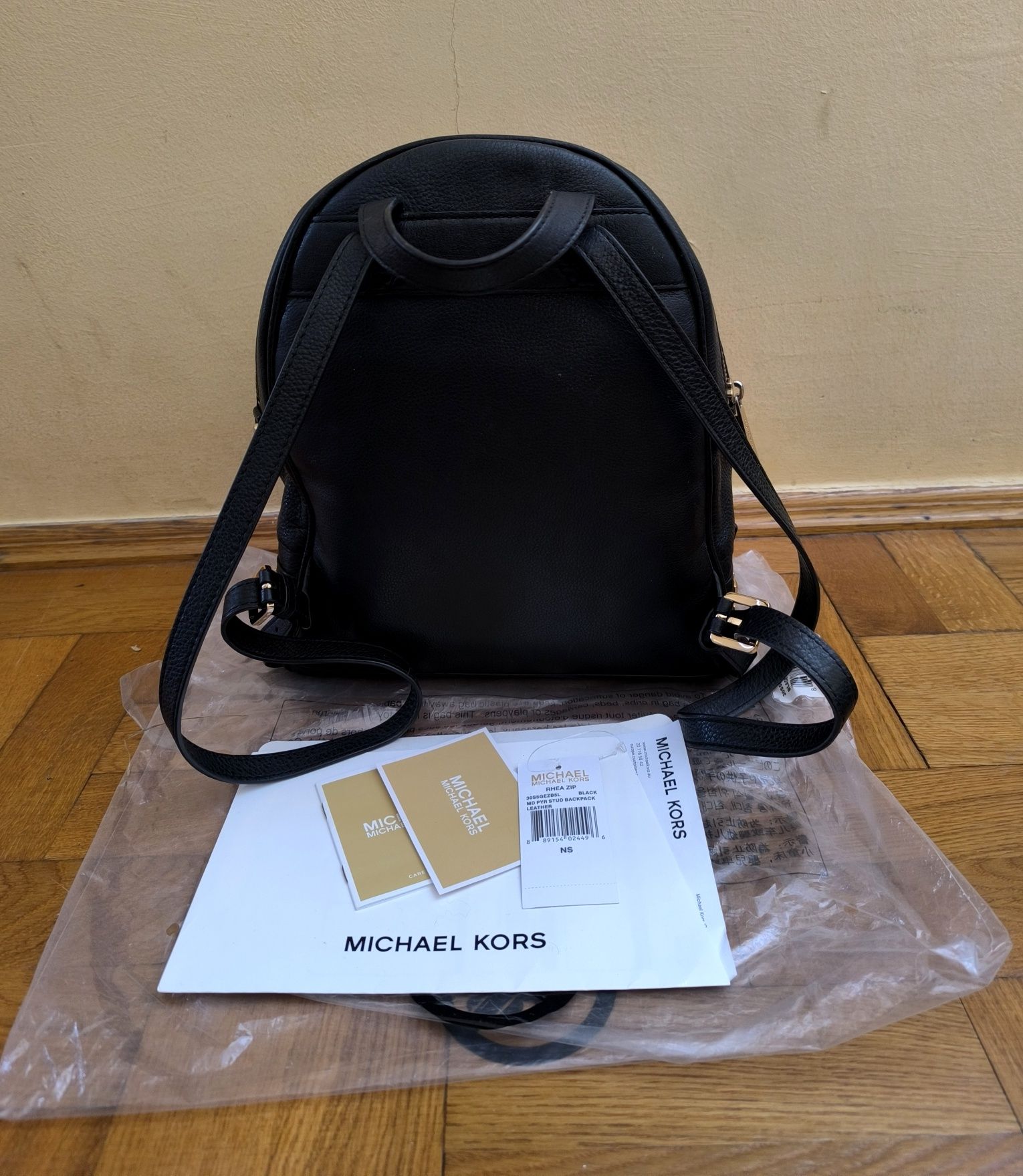 Michael Kors oryginalny plecak Rhea Zip z ćwiekami