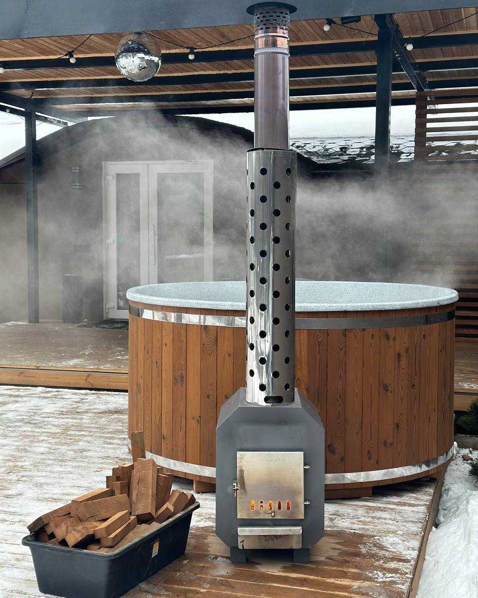 Balia ogrodowa Jacuzzi Gorąca beczka Piec Hot Tube od PRODUCENTA