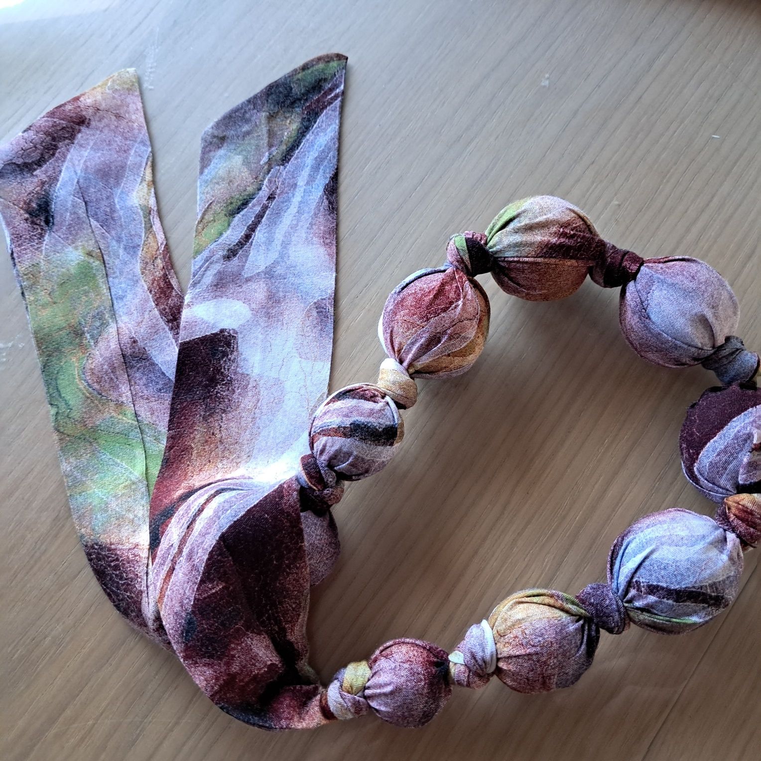 Naszyjnik korale pasek Handmade
