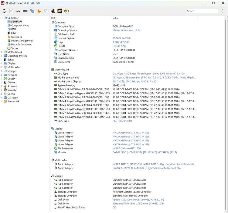 сет AMD Ryzen Threadripper 1900X+плата X399 Aorus PRO+Noctua. TRADE-IN