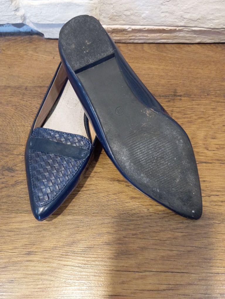Granatowe baleriny nosek szpic VICES r.37