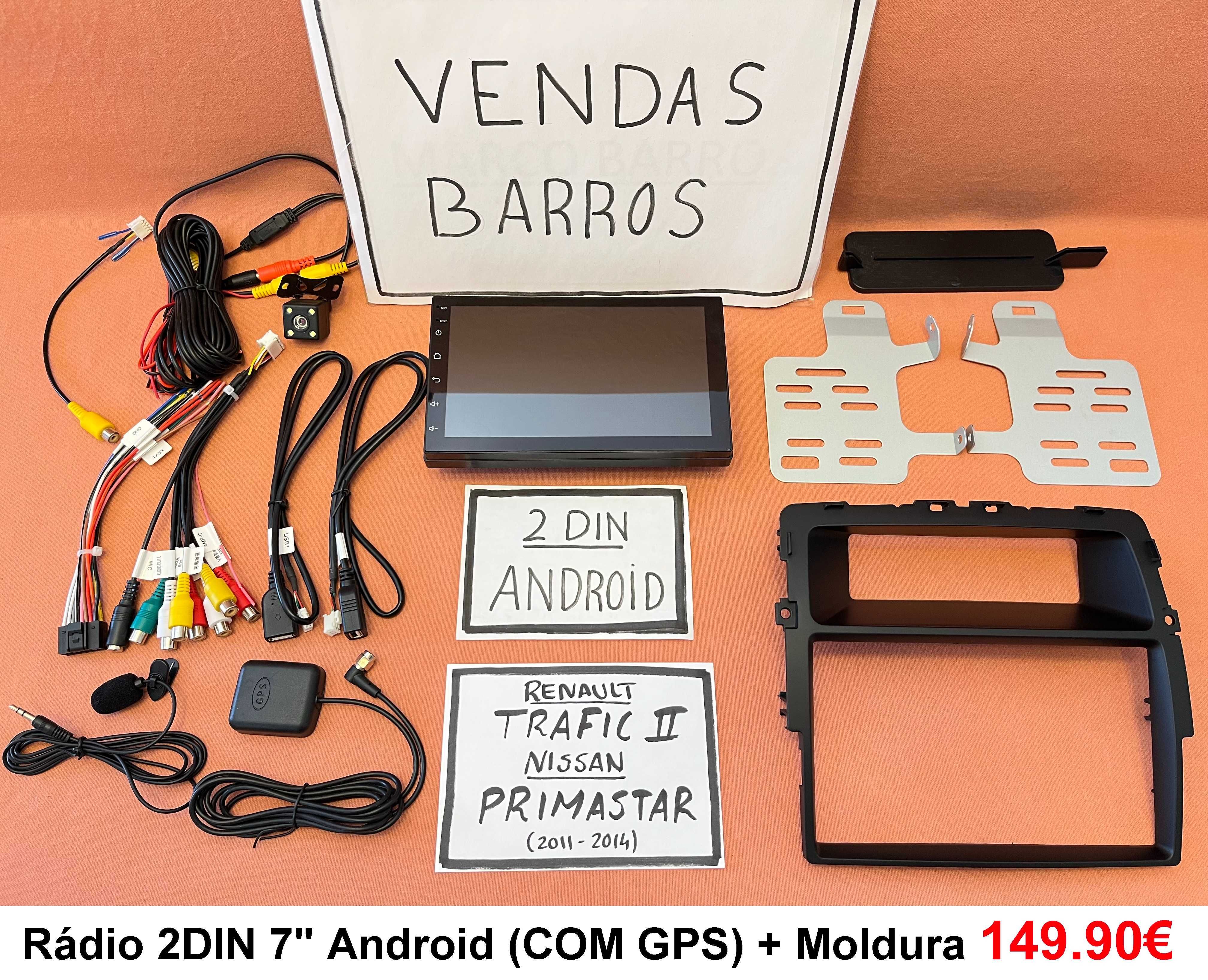 Rádio 2DIN • RENAULT Trafic (2001 a 2019) • NISSAN Primastar • Android