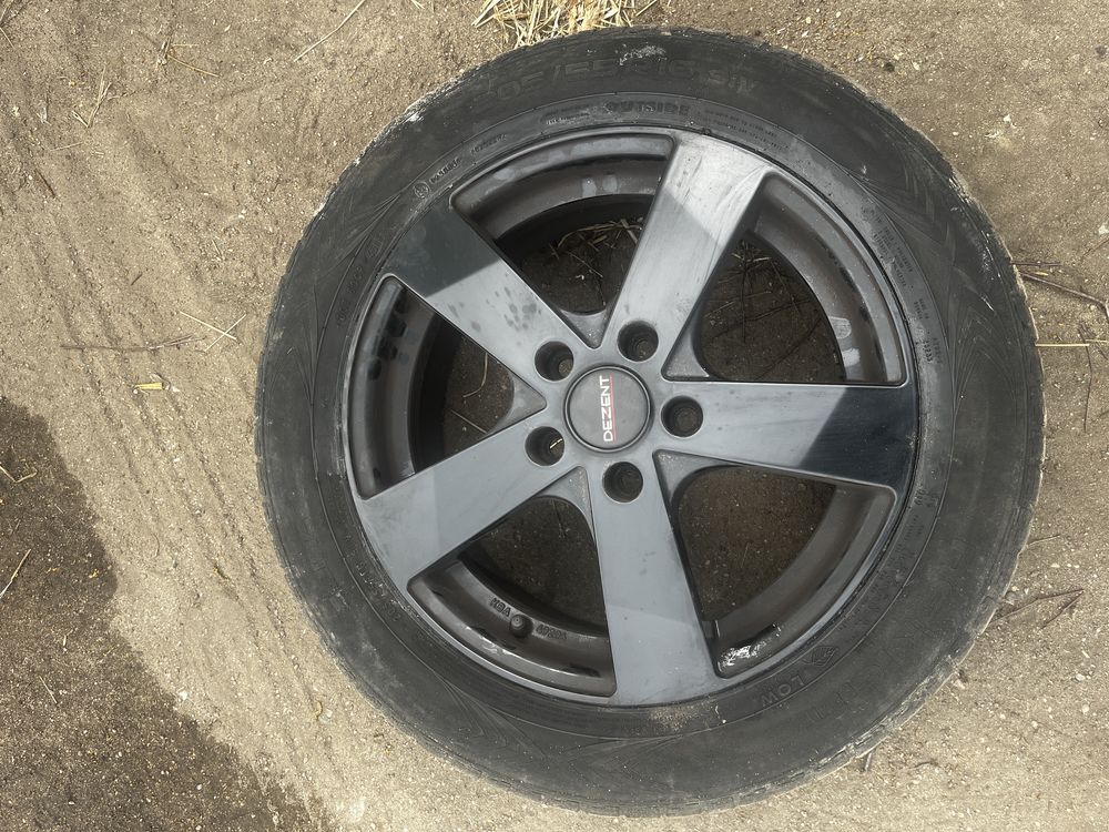 Alufelgi z oponami letnimi, czarne, Dezent 16, 5x 112