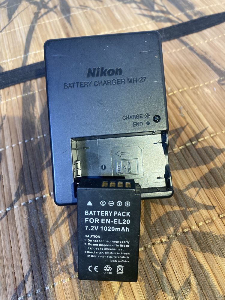 Оригинальная зарядка Nikon MN-27 + батарейка ЕN-EL20