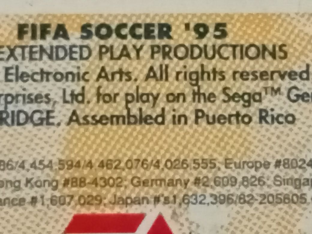 Vendo cassete da SEGA FIFA 95