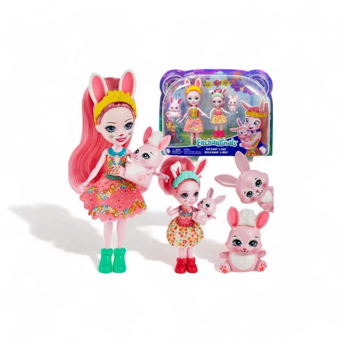 Mattel Enchantimals Bree i Bedelia Bunny Lalki siostry 2-pak