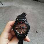 Zegarek casio salarms (czarno-pomaranczowy)