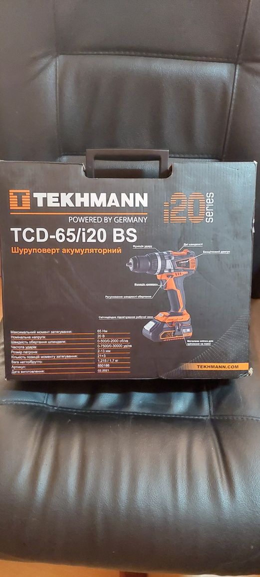 Шуруповерт TEKHMANN TCD-65/i20 BS