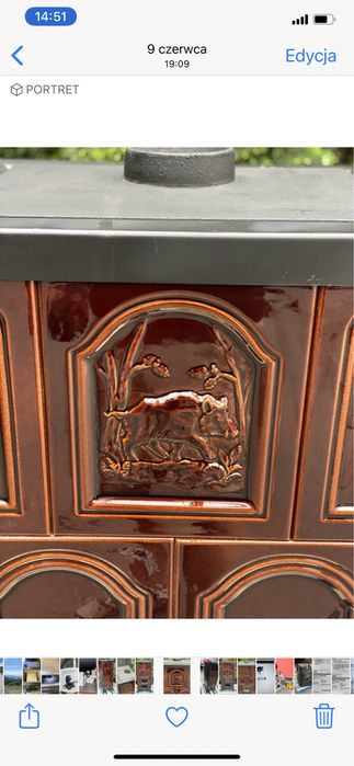 Piec kaflowy koza kaflowa kominek wolnostojący