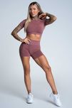 Spodenki bezszwowe Gym Glamour Seamless shorts rose Różowe Rozmiar M