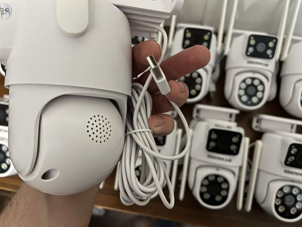Вулична подвійна IP66 12мп Wi-Fi камера відеоспостереження szsinocam