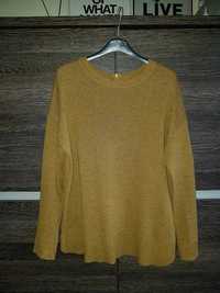 musztardowy sweterek H&M sweter oversize S M