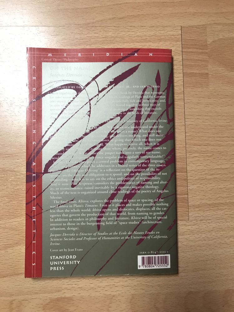 on the name by jacques derrida