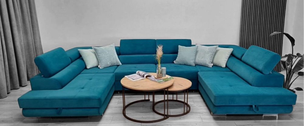 Naroznik Marko Funkcja spania Wybor tkaniny Fotel Pufa