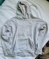 Szara bluza hoodie z kapturem American Eagle