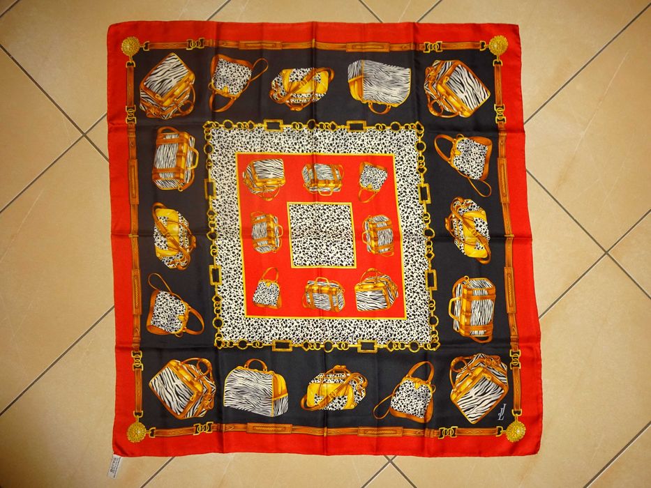 JAMMERS & LEUFGEN Reine Seide jedwabna chusta apaszka Torebki