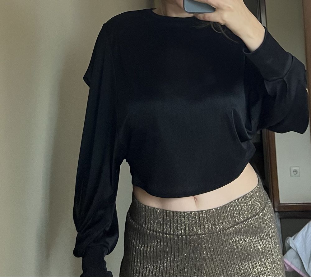 Camisola Zara Preta com brilho