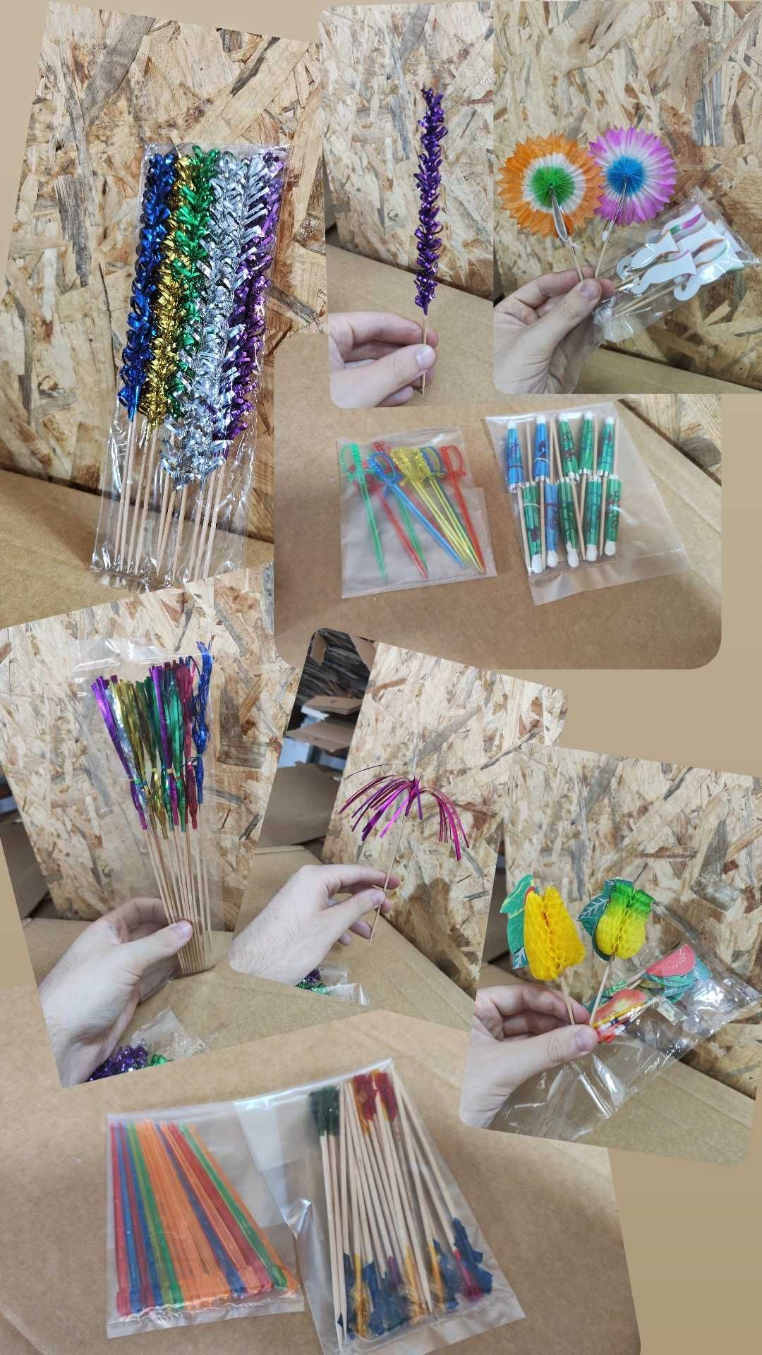 Conjunto de decorações para cocktails e aperitivos