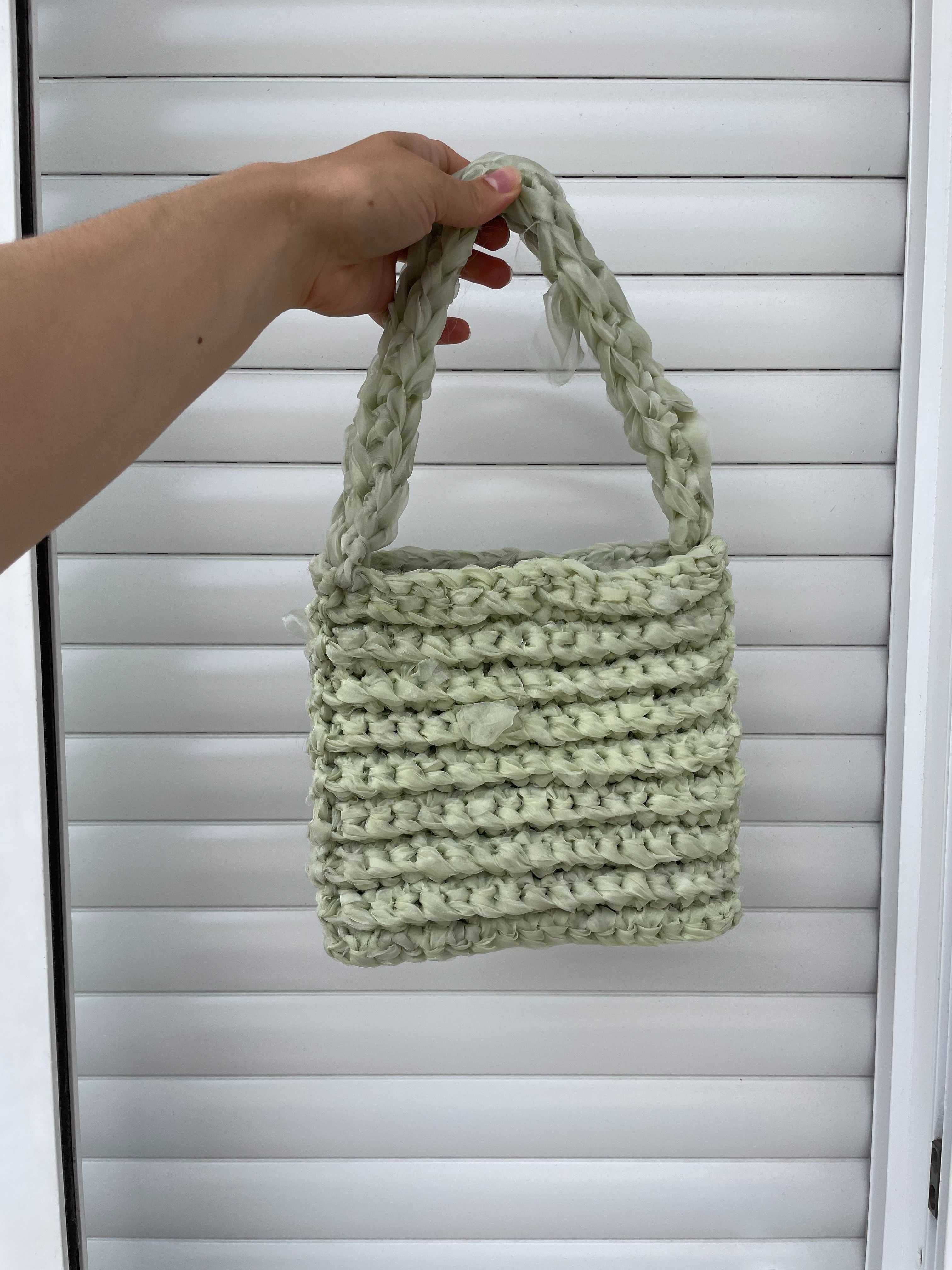 crochet shoulder bag handmade upcycle