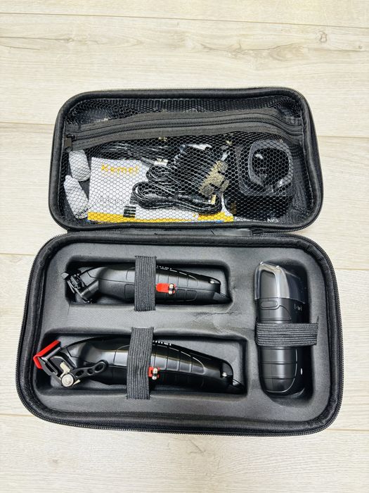 Акумуляторна машинка для стрижки, тример і бритва, набір 3в1 стрижка