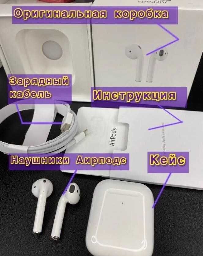 Бездротові навушники AirPods 2 Wireless Charging Full якість