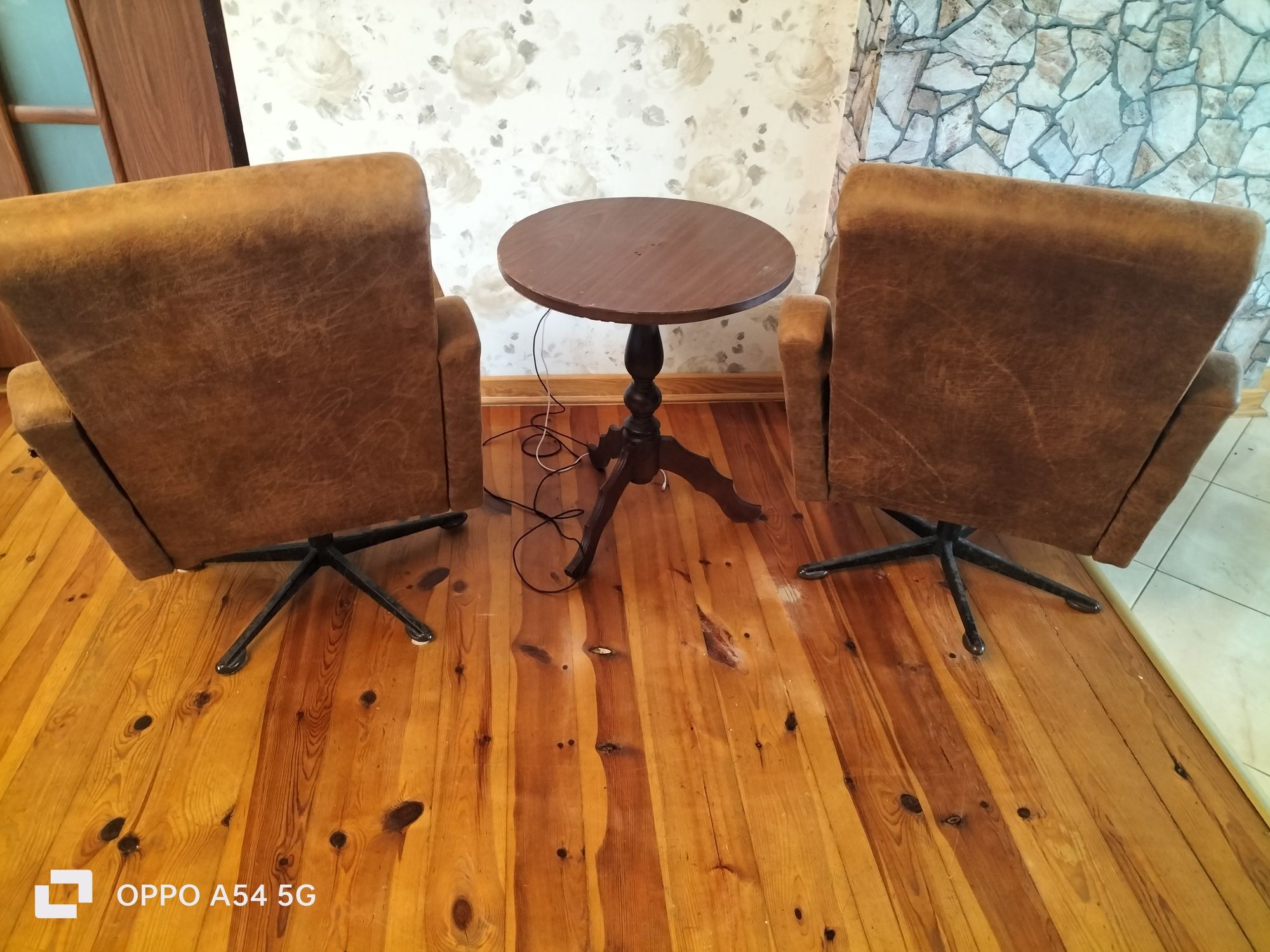 Fotele kręcone PRL retro