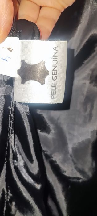 Casaco de pele preto