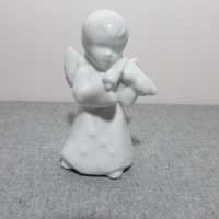 aniołek porcelanowa biała figurka